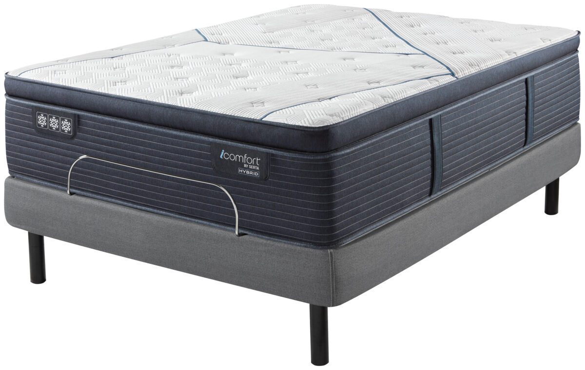 Serta iComfort CF4000 Quilted Hybrid Medium Pillowtop Mattress Adjustable Flat